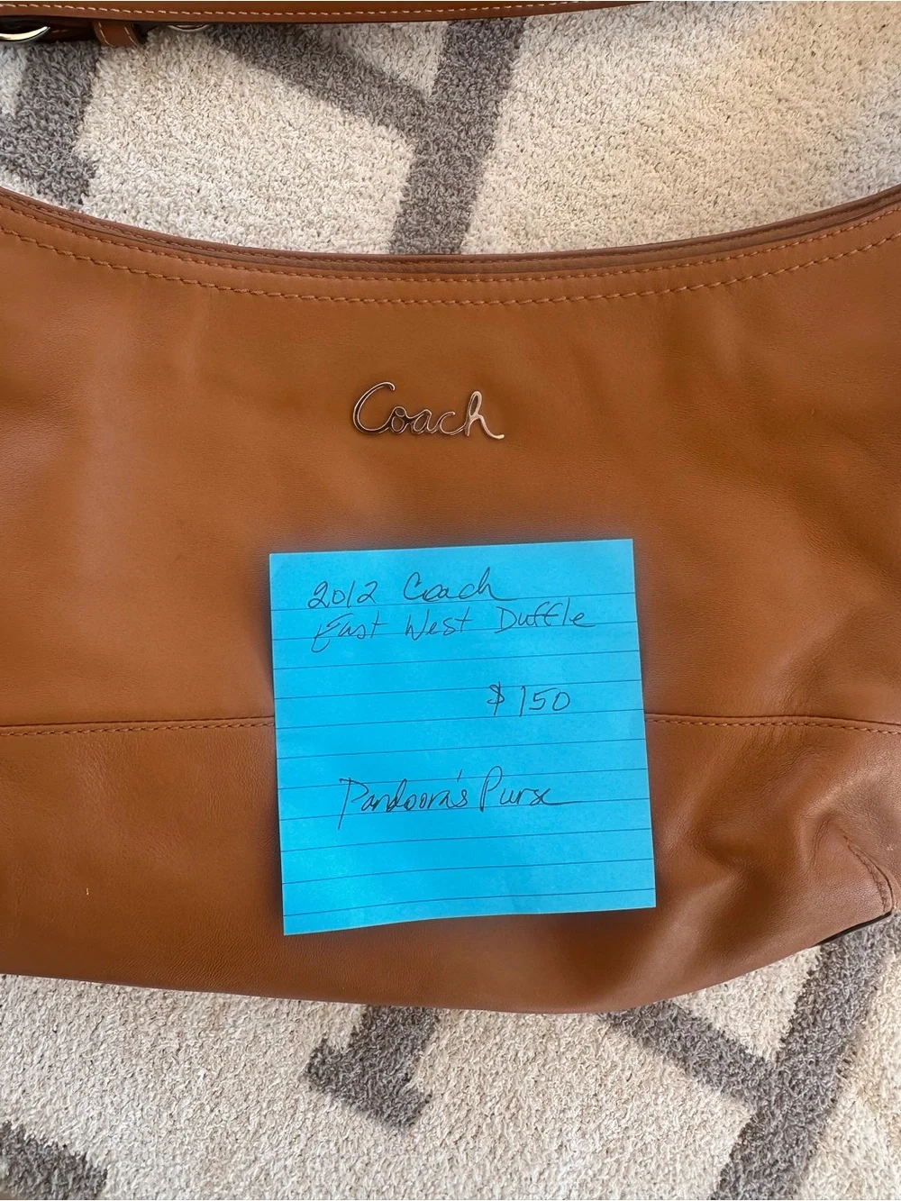 Coach Saddle Brown Leather Shoulder Hobo